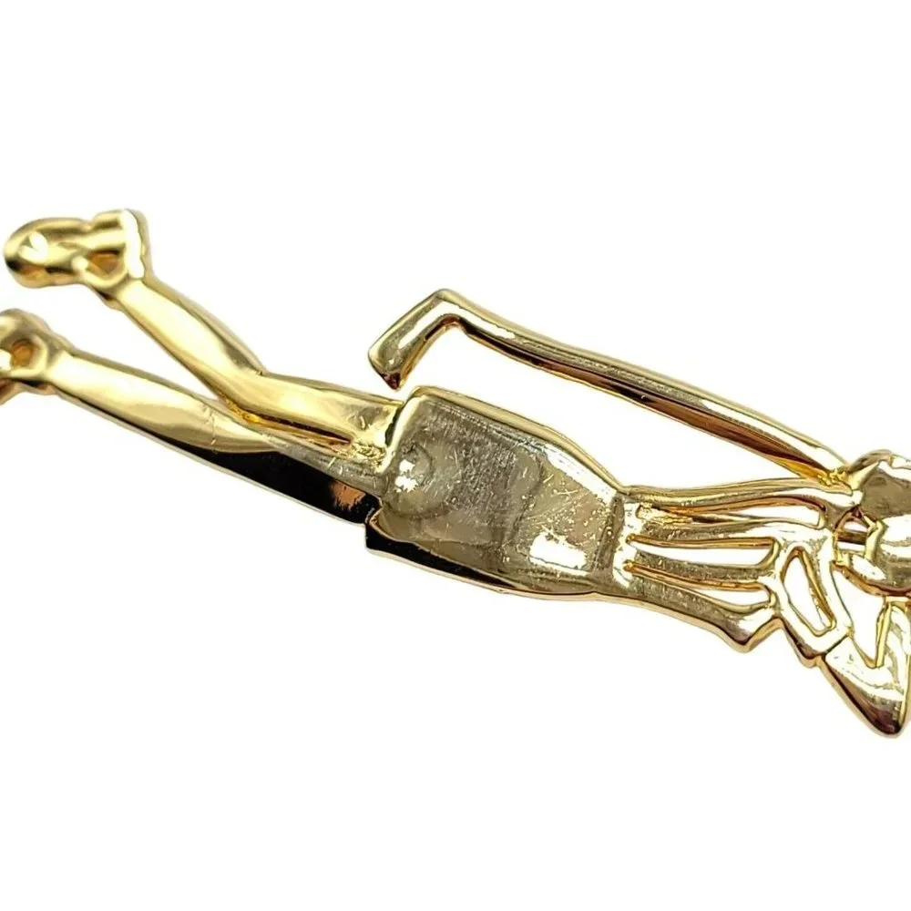 Female Woman Abstract Large Golf Golfer Vintage Brooch 3